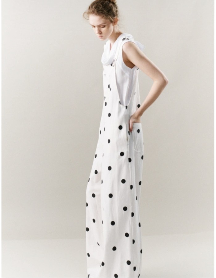 Βαμβακερή σαλόπετα σε ασπρόμαυρο πουά, δροσερή και άνετη για κάθε στιγμή