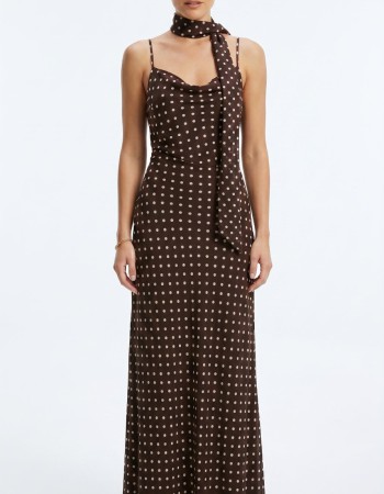 Maxi γραμμή • Satin feel ύφασμα • Polka dot print • Ραντάκι εφαρμογή • Extra scarf detail στον λαιμό • Elegant & ultra feminine fit ???? Maxi γραμμή • Satin feel ύφασμα • Polka dot print • Ραντάκι εφαρμογή • Extra scarf detail στον λαιμό • Elegant & ultra feminine fit ????