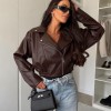 ΔΕΡΜΑΤΙΝΗ JACKET Chocolate 