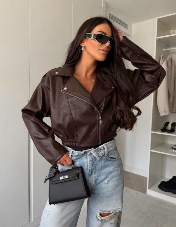 ΔΕΡΜΑΤΙΝΗ JACKET Chocolate 