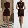 FW26 Pegky camel mini dress