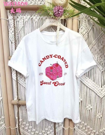 Candy -Coated sweet tee T-shirt 100% βαμβάκι.Γλυκο print για casual εμφανίσεις.