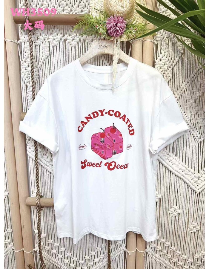 Candy -Coated sweet tee T-shirt 100% βαμβάκι.Γλυκο print για casual εμφανίσεις.