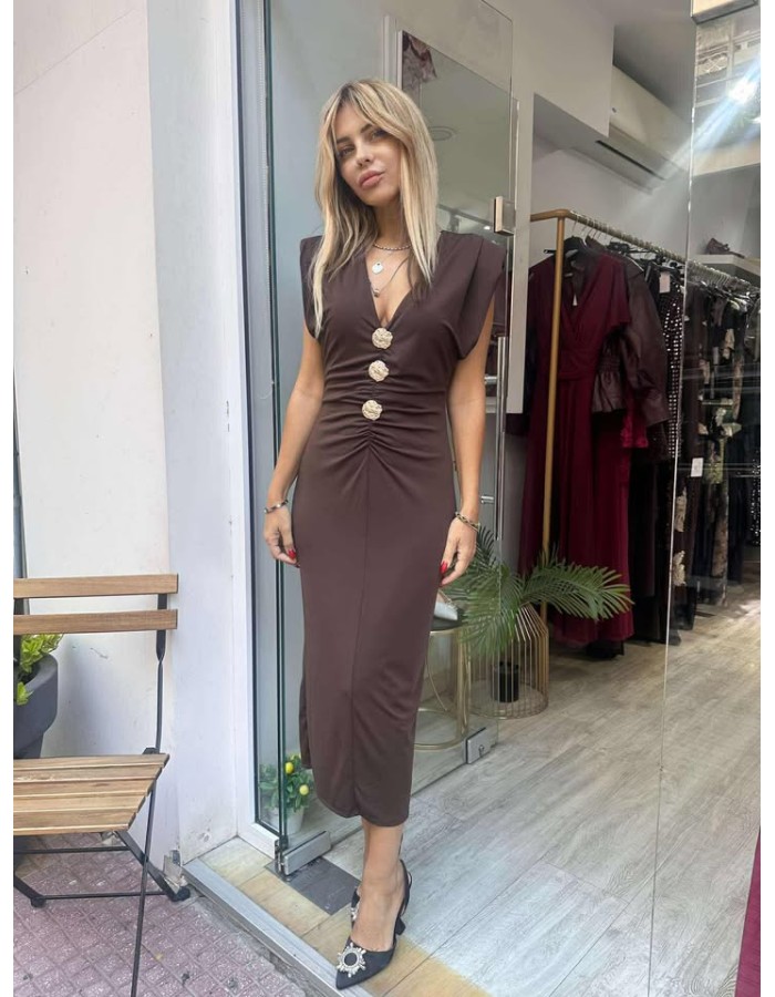 FW26 Lorena brown dress