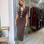 FW26 Lorena brown dress