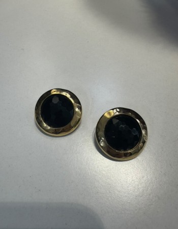 FW25 Gold black earrings 02