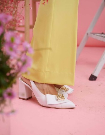 SS24 Brigitte γόβες λευκές