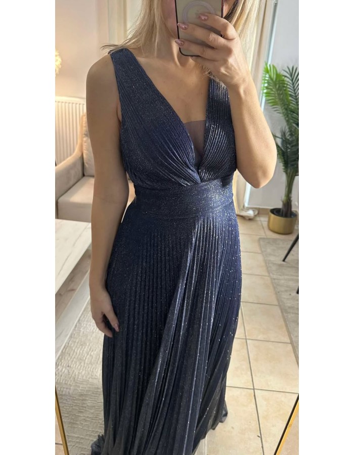 FW25 Luxury dress blue shine