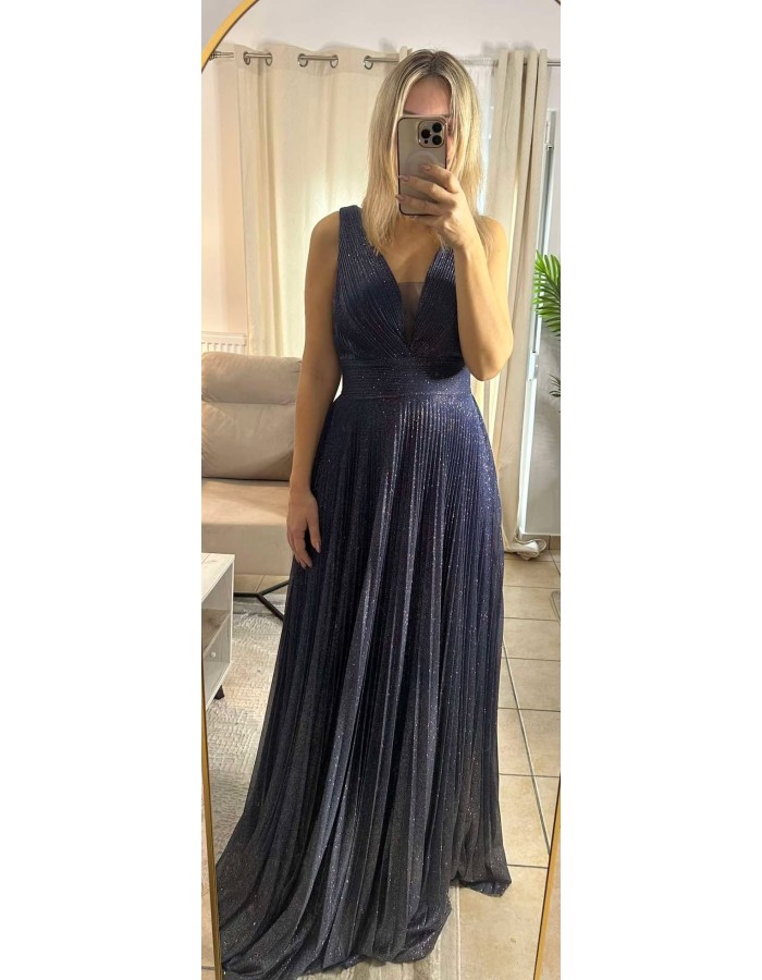 FW25 Luxury dress blue shine